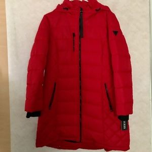 Guess Red Hooded Coat